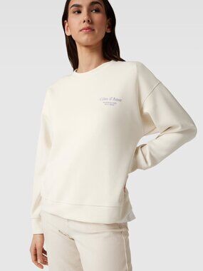 Jake*s Collection Sweatshirt with front print in off-white size M